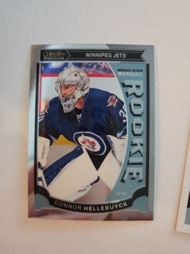 2015 16 O Pee Chee Platinum Connor Hellebuyck Sp Rc Marquee Rookie M36