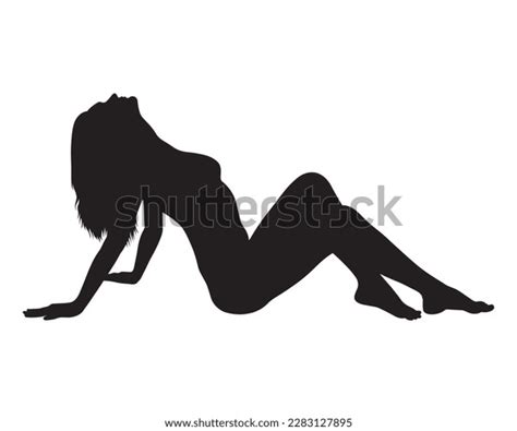 Sexy Bikini Woman Side View Silhouette Stock Vector Royalty Free