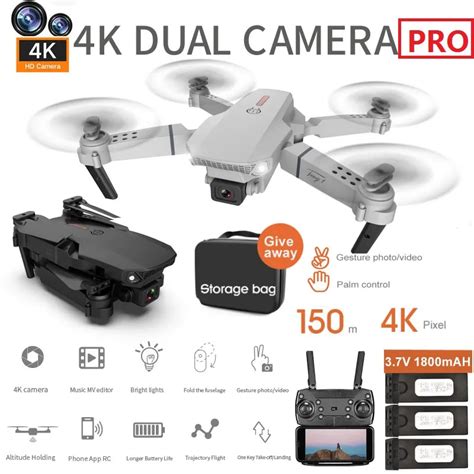 Dron teledirigido plegable 4k Pro HD cámara Dual WiFi gran angular