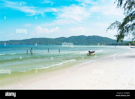 Tropical Beach Les Conif Res Sur Une Belle Plage Avec Du Sable Jaune