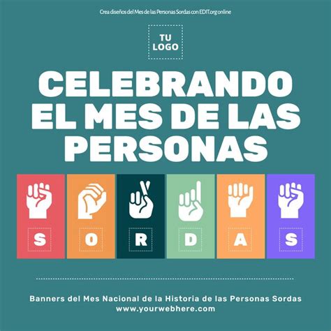 Pósters Del Día De Las Personas Sordas Editables