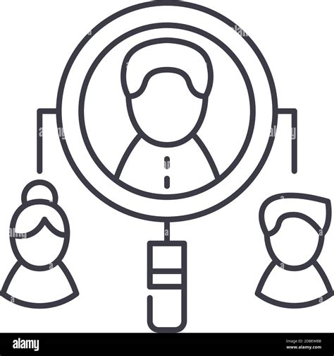 Rekrutierungsmethoden Symbol Lineare Isolierte Illustration D Nne