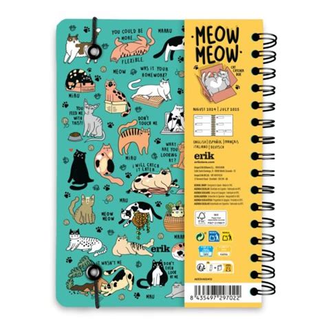 Erik Editores Agenda Escolar Semana Vista A Meses Meow