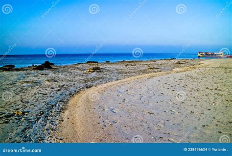 Scenic View of Tropical Paradise Beach, Pahawan Island, Lampung, Sumatera, Indonesia Stock Photo ...