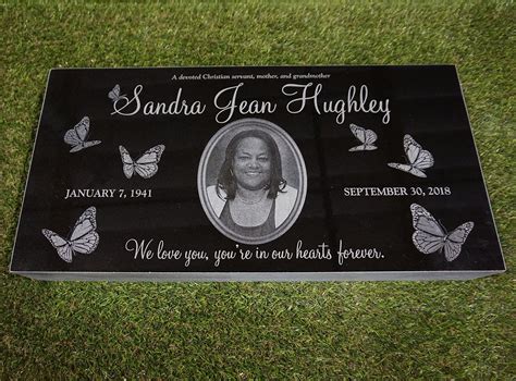 Laser Engraved Marker Granite Memorial Marker Custom Etsy Granite