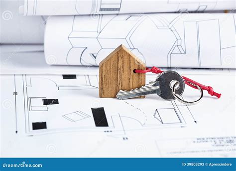 House Plan And Key Stock Image Image Of Chart Draws 39803293