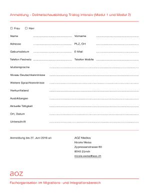 Fillable Online Inter Pret Anmeldung Bis 27 Fax Email Print PdfFiller