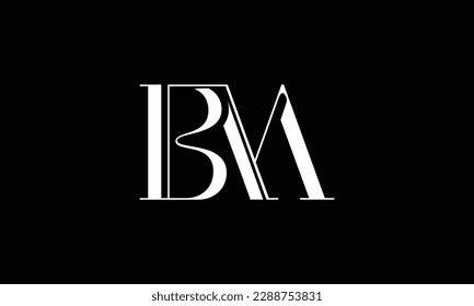 Bm Mb Abstract Letters Logo Monogram Stock Vector Royalty Free