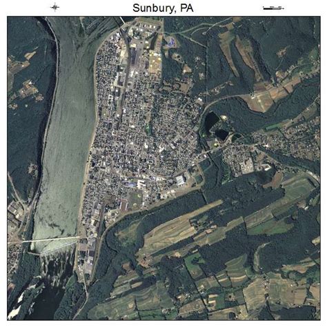 Aerial Photography Map of Sunbury, PA Pennsylvania