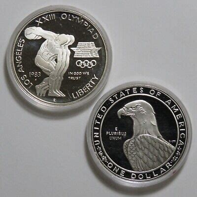 S Los Angeles Olympics Commemorative Silver Dollar Proof Coin