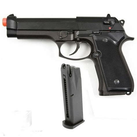 Pistola KWA M9 PTP GBB Full Metal Preta Magazine KWA M9 GBB 24 Bbs