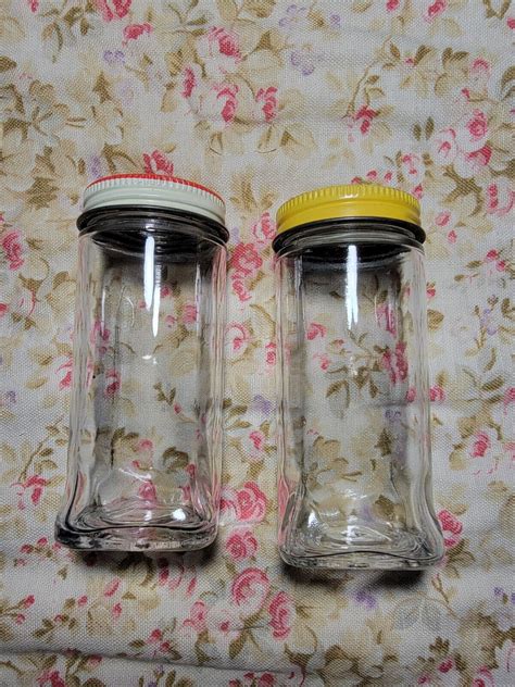 Vintage Original The House Of Mccormick Spice Jars With Tin Lids 2 Jars