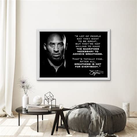 Kobe Bryant Quote Black Mamba Inspirational Quote Poster LA Lakers Poster NBA Poster Sports ...