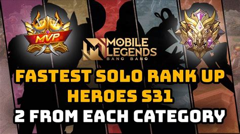 S Best Heroes For Solo Rank Up From Each Category Youtube