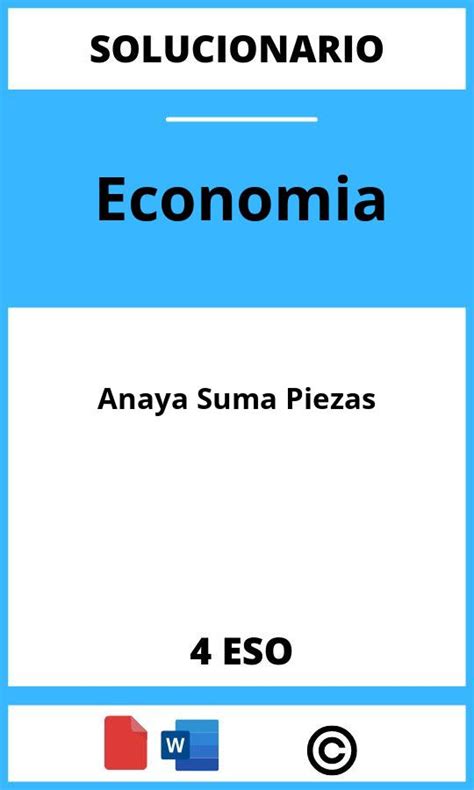 Solucionario Economia 4 ESO Anaya Suma Piezas PDF