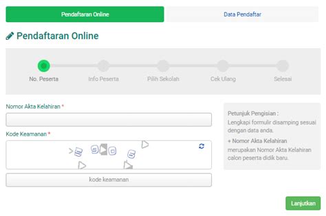 Petunjuk Pengisian Formulir Pendaftaran Online Ppdb Sd Smp Sma Smk