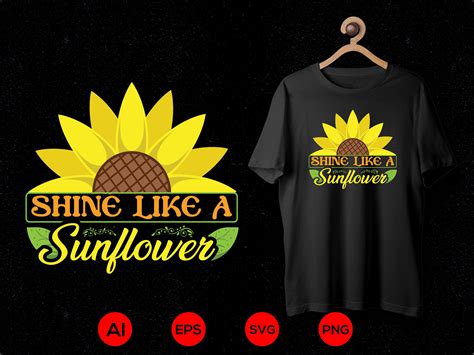 Sunflower T Shirt Design 09 Graphic By Nishatahmmadbd61 · Creative Fabrica