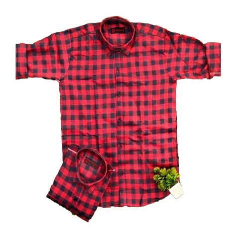 Cotton Medium Checks Mens Checkered Shirts Full Sleeves Casual At Rs