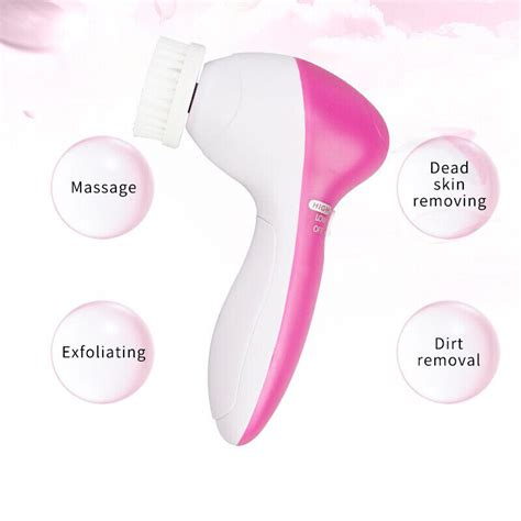 5 In 1 Deep Clean Face Skin Electric Facial Cleaner Care Brush Massager Scrubber Ebay