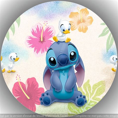 Lilo et Stitch Décoration de gâteau comestible disque Azyme