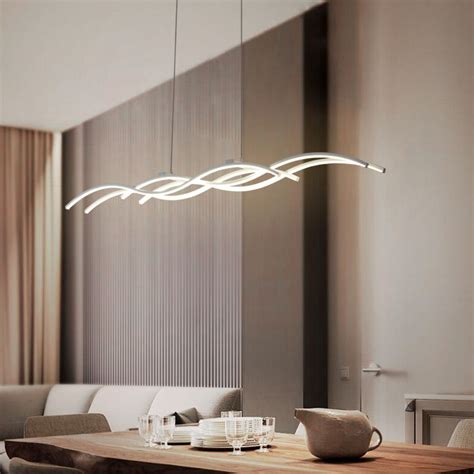 Wave Shaped Modern Led Ceiling Light Aluminum Pendant Chandelier