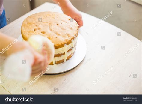Naked Vanilla Cake Stock Photo Shutterstock