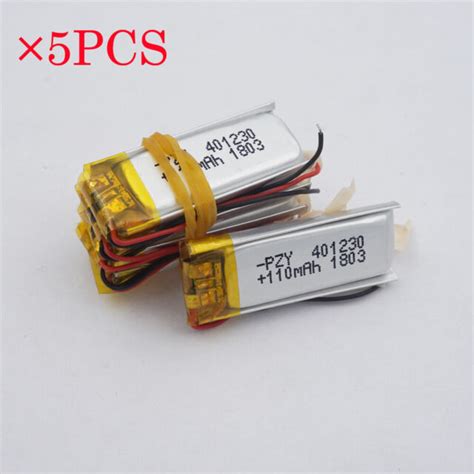 Pcs V Mah Polymer Li Battery Lipo Pack For Headset Pen