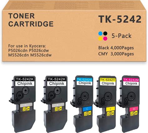 Amazon Chipink TK5242 TK 5242 Compatible Toner Cartridge