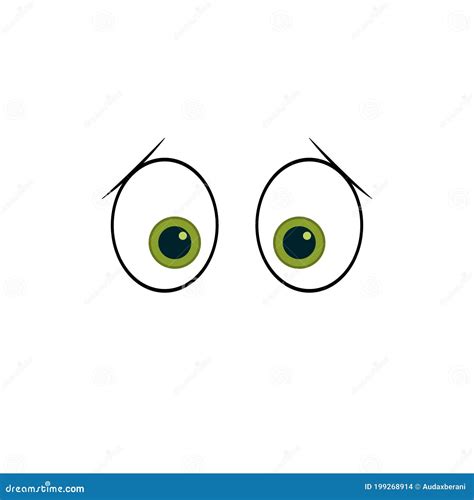 Scared Eyes From Green Eyes Series Of Frankenstein Stock Vector