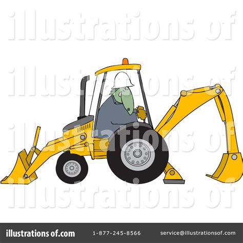 Backhoe Clipart 93759 Illustration By Djart