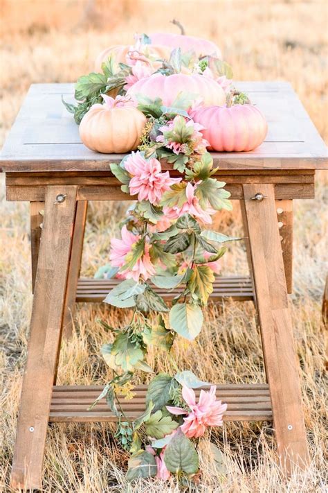 Fall Pumpkin Floral Blush Tablescape Karas Party Ideas