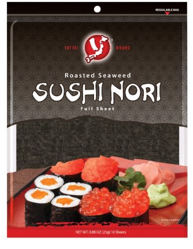 Yatta Sushi Nori Full Sheet Roasted Seaweed 88 Oz Fred Meyer