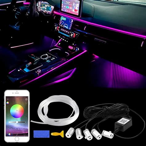 ConBlom LED Voiture Interieur Ambiante Lumière APP Contrôle Voiture