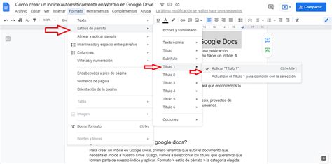 C Mo Hacer Un Ndice En Word O Google Docs Palabra