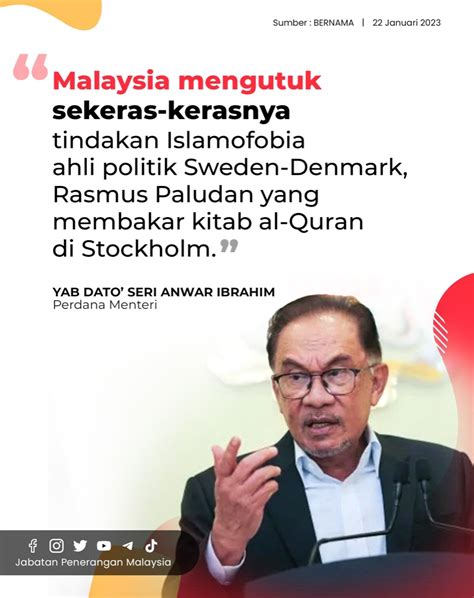 MALAYSIA MENGUTUK SEKERAS KERASNYA TINDAKAN ISLAMOFOBIA AHLI POLITIK