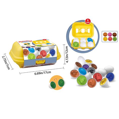 Matching Egg Educational Color Shape Pairing Shapes And Sorting