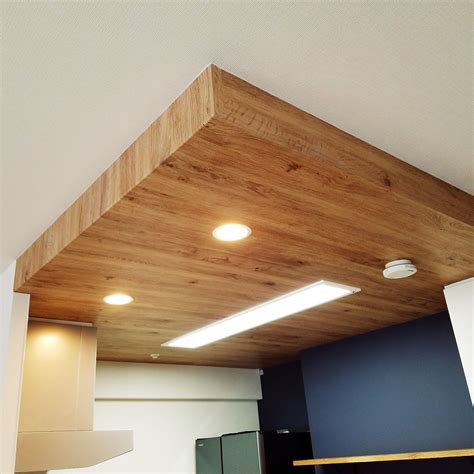 Minimalist Kitchen With Wooden Ceiling