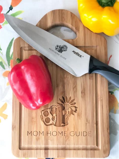 Custom Cutting Board Knife Set Engraved