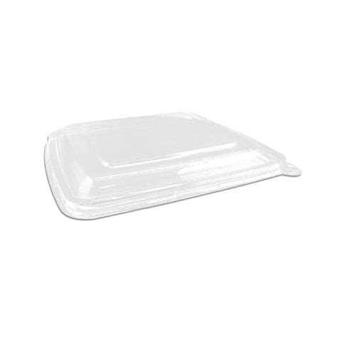 PET LID SQUARE TAKEAWAY TRAY 9" 3 COMPARTMENTS - 2B Shop