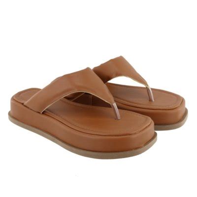 Sand Lia Papete Flat Feminina Em Napa Caramelo Compre Agora