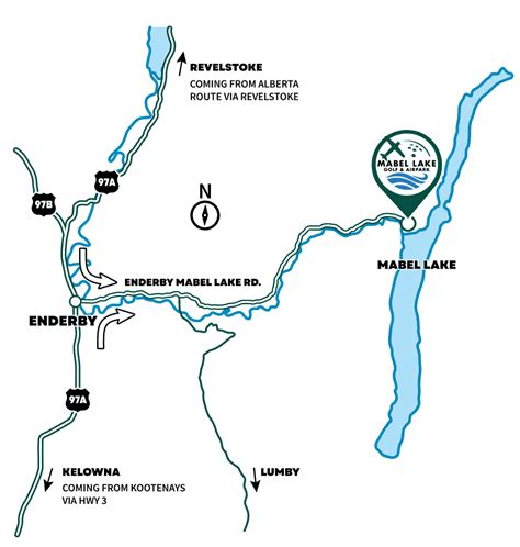 Location And Maps Mabel Lake Resort And Marina Bc Canada