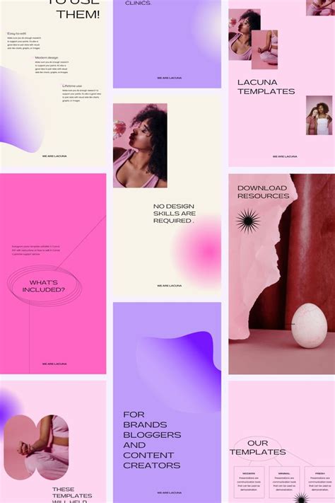 Gradient Instagram Templates Pack Instagram Template Instagram