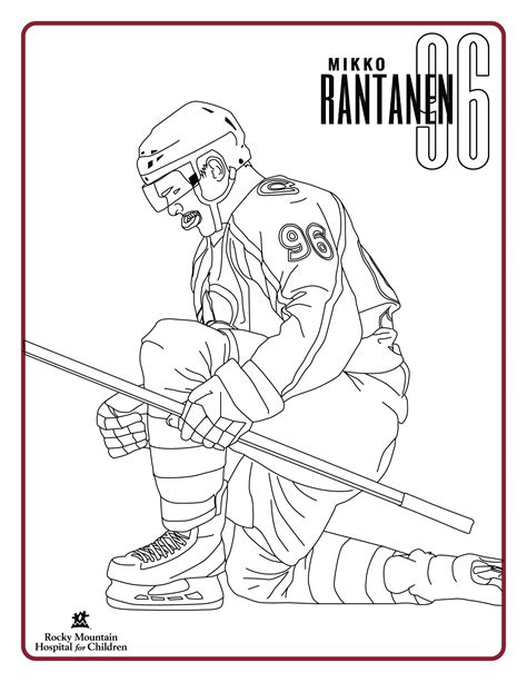 Colorado Avalanche Coloring Pages Coloring Nation