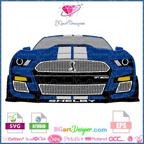 lllᐅMustang shelby GT500 svg cut file cricut silhouette sport