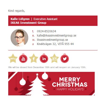 Christmas Email Signature Templates