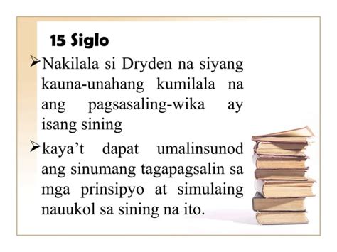 Kaligirang Pangkasaysayan Ng Pagsasaling Wika Ppt