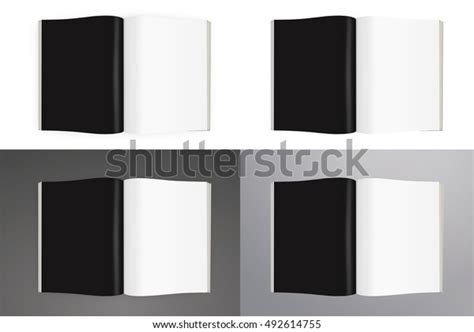 Open Paper Journal Paper Journal Blank Stock Illustration 492614755