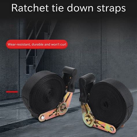 2 Pack 20 FT Ratchet Tie Downs Straps 6M X25mm Endless Ratchet Strap