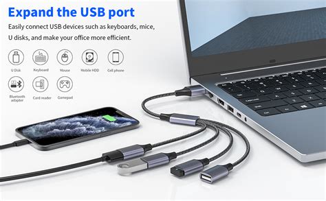 MOGOOD USB Splitter 4 in1 USB Kabel USB Hub USB zu USB Adapter USB ...
