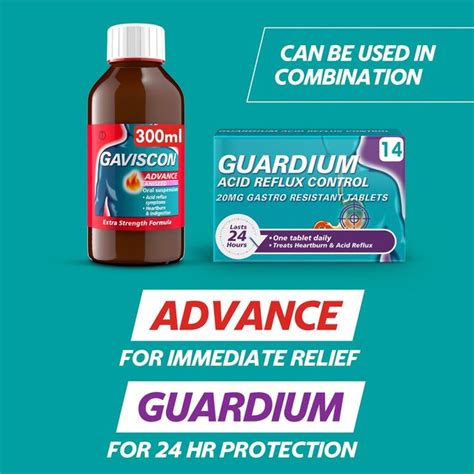 Guardium Acid Reflux Control Tabs Heartburn Indigestion Ocado